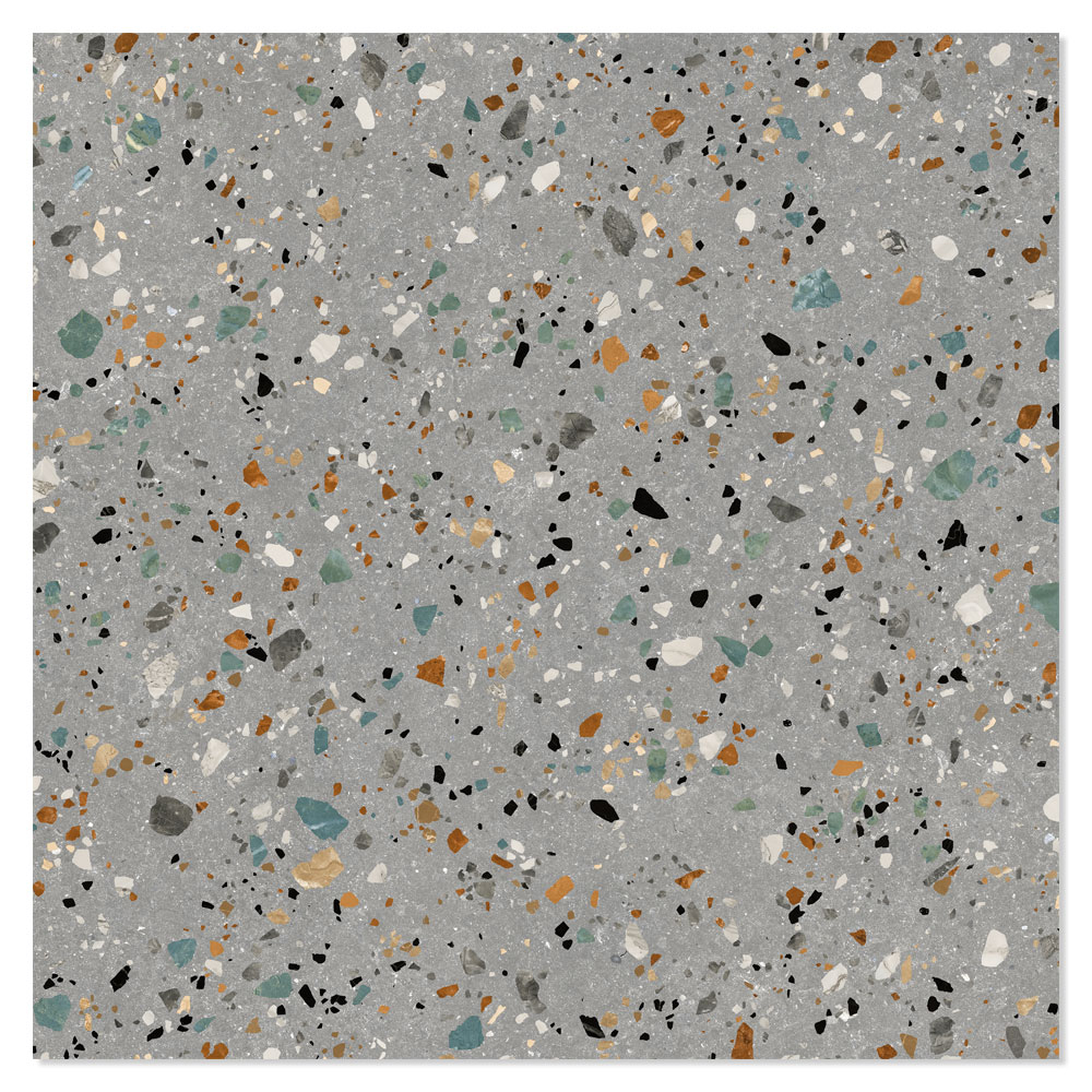 Klinker Terrazzo Colorful Grå Mat 60x60 cm
